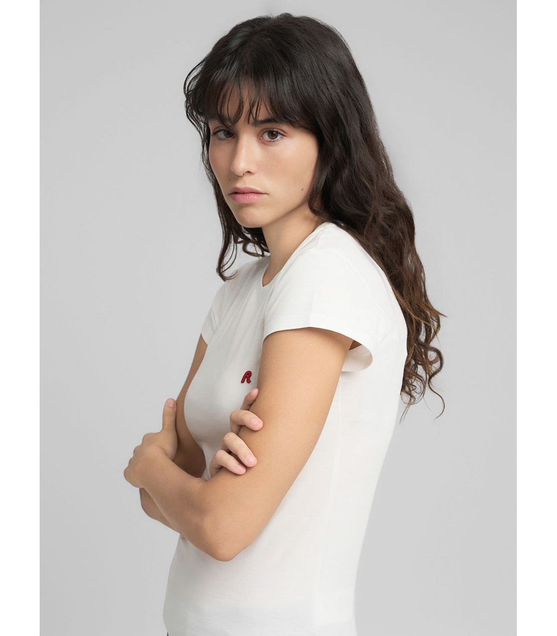 スリムフィット・クルーネックTシャツ 詳細画像 ホワイト 7